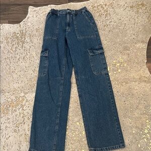 ASOS Women's Blue Wide Leg Jeans